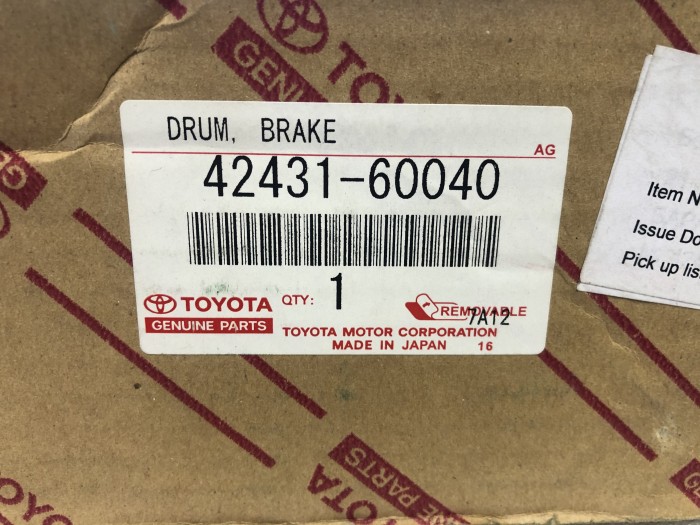 Барабан тормозной задний TOYOTA LC70 4243160040