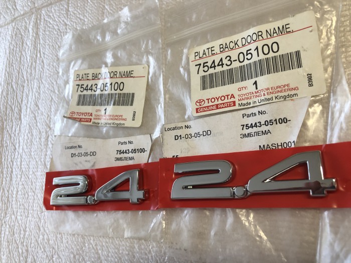 Эмблема задняя 2.4 TOYOTA Avensis T25 7544305100